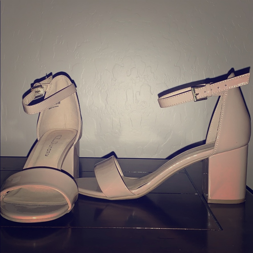 Nude Chunky Heels